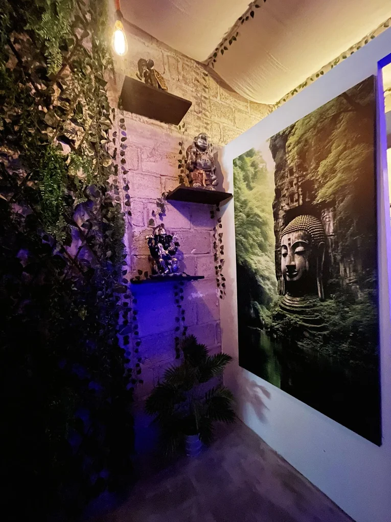 Massage treatment setup inside condo